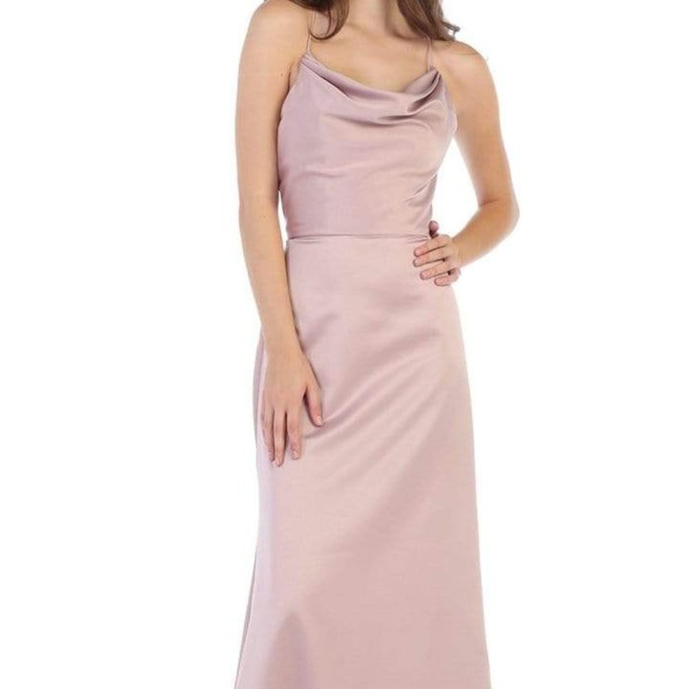 Nwt May Queen Mq1594 Satin Prom Dress Purple Size 2